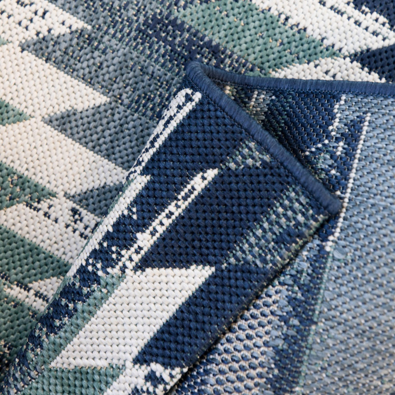 Union Rustic Pranav Flatweave Teal Indoor/Outdoor Rug & Reviews Wayfair